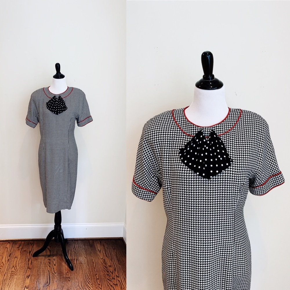 Vintage Joan Leslie Houndstooth Dress